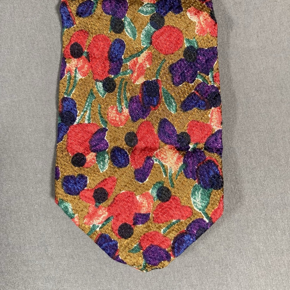 Emanuel Ungaro Paris Silk Tie Colorful Abstract USA Made Designer Necktie